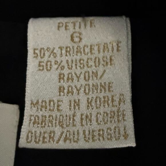 Dana Buchman Women's Black Blazer 6P One Button Lined Blazer - Picture 7 of 8